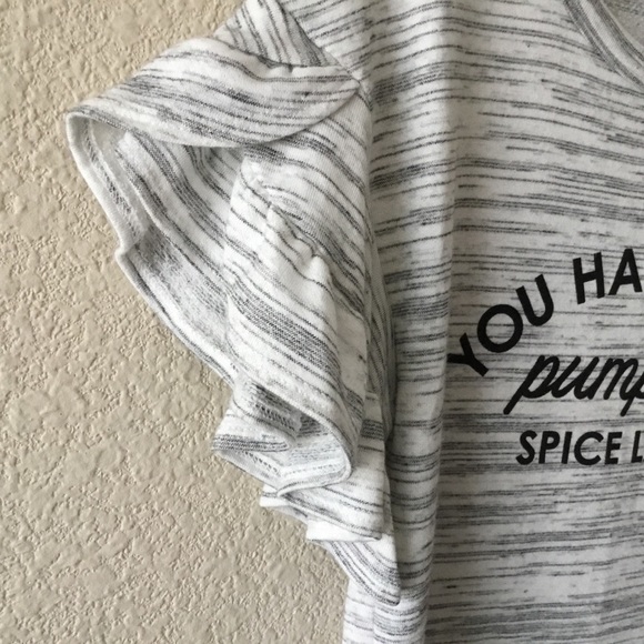 Francesca’s Alya Pumpkin Spice Ruffle Sleeve Top - Picture 5 of 7